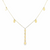 14Kt Multi Oval Discs Lariat Necklace (Adjustable Length)