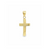 14Kt Medium Squared Cross 16mm/0.62in