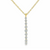 14Kt Diamond Bar Necklace (Adjustable Length)