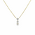 14Kt Three Diamond Drop Necklace (Adjustable Length)
