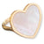 Bezeled Mother of Pearl Heart Ring