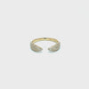 360° view of 14K yellow gold diamond claw ring showing pavé-set diamond tips and open sculptural design.