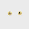 360 video of Classic round gold stud earrings in solid 14K yellow gold