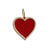 Diamond Bezeled Red Heart Pendant